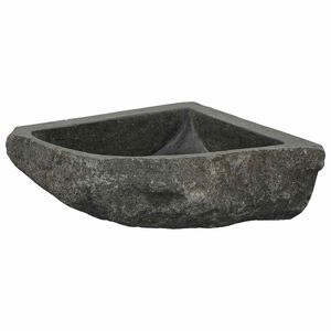 vidaXL Vask Gr&aring; (30-37) x (30-37) x 12 cm Flodsten