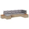 vidaXL Havesofa S&aelig;t 7 stk. Beige Poly rattan