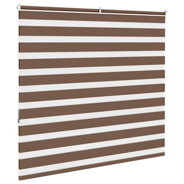 vidaXL zebragardin brun 155x150 cm stofbredde 150,9 cm polyester