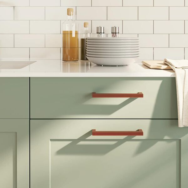 vidaXL skabsh&aring;ndtag 10 stk. 160 mm rustfrit st&aring;l bronzefarvet