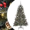 vidaXL Kunstigt juletr&aelig; Gr&oslash;n 180 cm PVC og plastik og st&aring;l