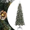 vidaXL Kunstigt juletr&aelig; Gr&oslash;n 240 cm PVC, plastik og st&aring;l