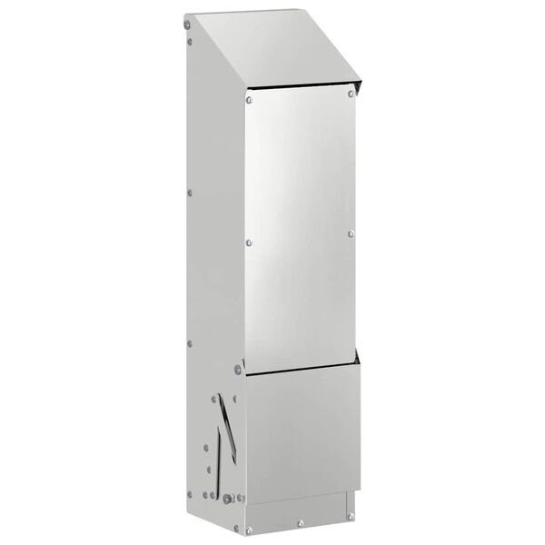 vidaXL Hønsefoder Sølv 13 x 12 x 51 cm Galvaniseret stål