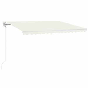 vidaXL markise m. LED + vindsensor 400x300 cm automatisk cremefarvet