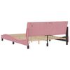 vidaXL sengeramme med LED uden madras Hanko 160x200 cm velour pink