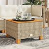 vidaXL havebord 55x55x36 cm polyrattan og akacietræ beige