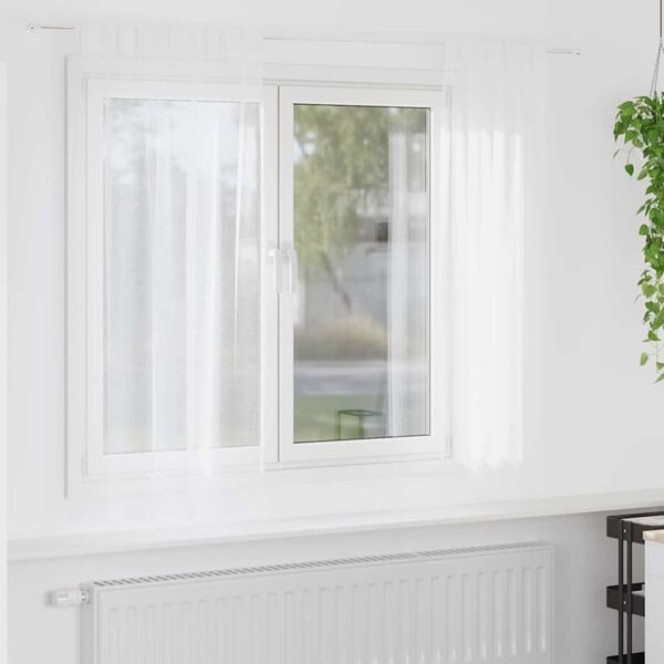 vidaXL Voile Gardin med gardiner 2 pcs Hvid 175 x 140 cm Polyester