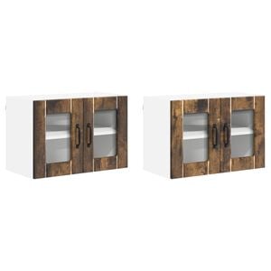 vidaXL K&oslash;kkenskab 2 pcs R&oslash;get eg 60 x 31 x 40 cm Konstrueret tr&aelig;