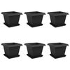 vidaXL Plantepotter 6 stk. Sort Plastik