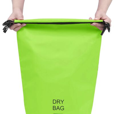 vidaXL vandtæt tørpose 10 l PVC grøn