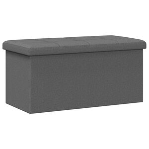 vidaXL Foldbar opbevaringsb&aelig;nk Lysegr&aring; 180 kg 80 L 77 x 38 x 38 cm