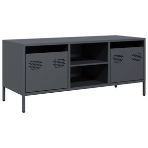 vidaXL tv-bord 101,5x39x43,5 cm koldvalset st&aring;l antracitgr&aring;