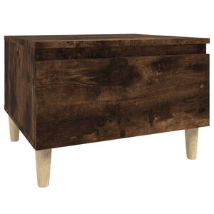 vidaXL sidebord 50x46x35 cm konstrueret tr&aelig; r&oslash;get egetr&aelig;sfarve