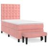 vidaXL kontinentalseng med madras 90x190 cm fl&oslash;jl pink