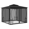 vidaXL pavillon med net 300x300x265 cm antracitgr&aring;
