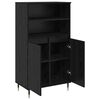 vidaXL Highboard Sort 60 x 36 x 110 cm Konstrueret tr&aelig;