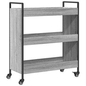 vidaXL k&oslash;kkenvogn 70x30x82 cm konstrueret tr&aelig; gr&aring; sonoma-eg