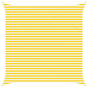 vidaXL Solskygge sejl Gul og Hvid 4,5 x 4,5 m 100% polyester Oxford