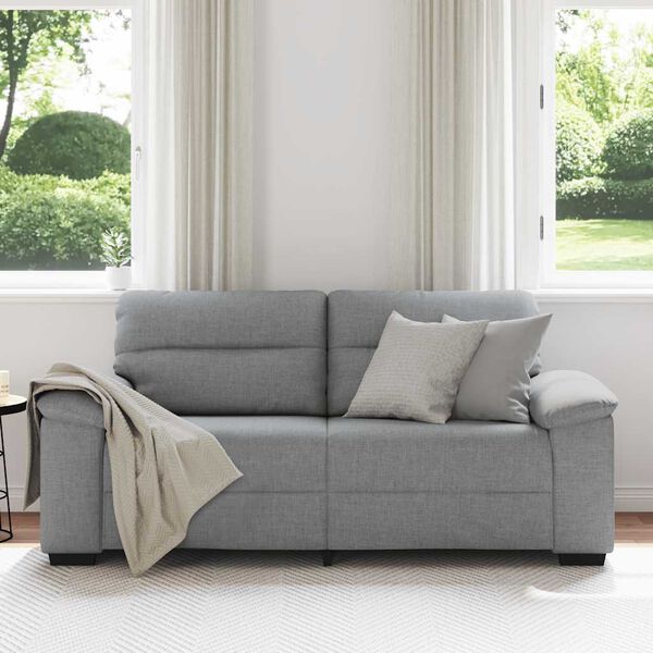vidaXL 2-personers sofa 180x81x84 cm stof lysegr&aring;