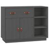 vidaXL sk&aelig;nk 98,5x40x75 cm massivt fyrretr&aelig; Gr&aring;