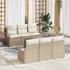 vidaXL Sofa S&aelig;t 7 pcs Beige og creme polyrattan