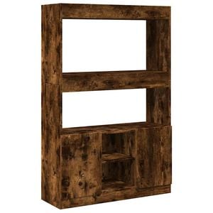 vidaXL reol 92x33x140 cm konstrueret tr&aelig; r&oslash;get egetr&aelig;sfarve