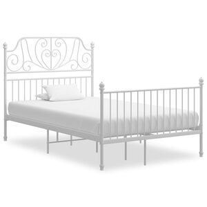 vidaXL sengestel 120x200 cm metal hvid