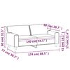 vidaXL 2-personers sofa 140 cm kunstl&aelig;der sort