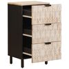 vidaXL Sideboard Hvid Vask Finish 40 x 33,5 x 75 cm Massivt mangotr&aelig;