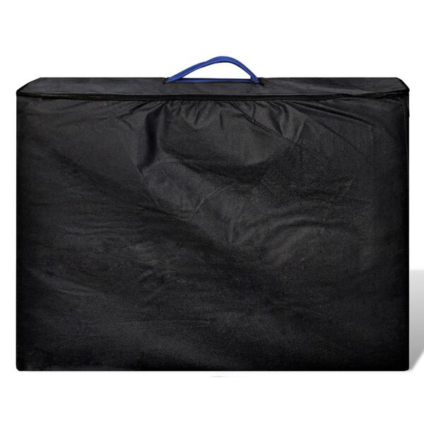 vidaXL sammenfoldeligt massagebord med træstel 2 zoner blå