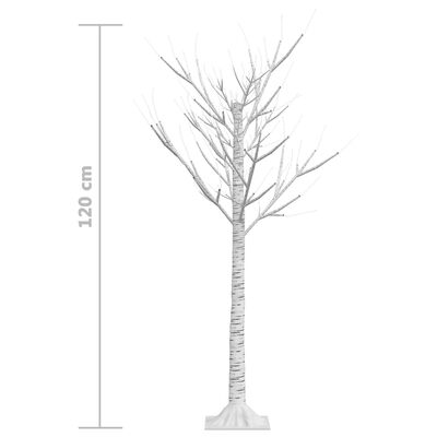vidaXL lystræ 120 LED'er 1,2 m indendørs/udendørs pil blåt lys