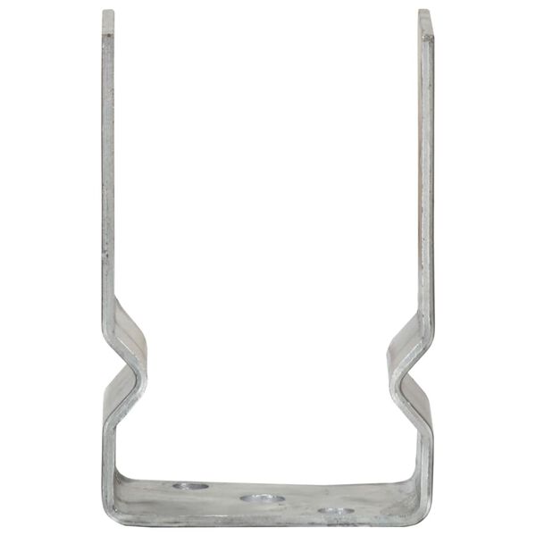 vidaXL jordankre 12 stk. 9x6x15 cm galvaniseret st&aring;l s&oslash;lvfarvet