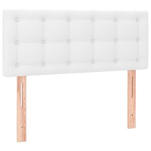 vidaXL sengegavl 80x5x78/88 cm kunstl&aelig;der hvid