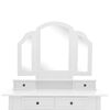 vidaXL sminkebordss&aelig;t med taburet 100x40x146 cm kejsertr&aelig; hvid
