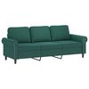 vidaXL 3-personers sofa med fodskammel 180 cm velour M&oslash;rkegr&oslash;n
