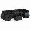 vidaXL sofas&aelig;t til haven 8 dele med hynder polyrattan sort