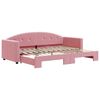 vidaXL daybed med udtr&aelig;k 80x200 cm velour lyser&oslash;d