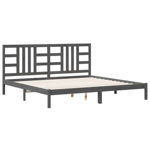 vidaXL sengeramme 200x200 cm massivt tr&aelig; gr&aring;