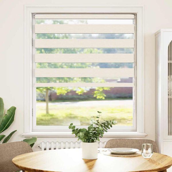 vidaXL zebragardin marmorbeige 110x100 cm stofbredde 105,9cm polyester