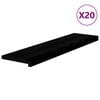 vidaXL trappem&aring;tter 20 stk. brunsort 100x25x2 cm massivt egetr&aelig;