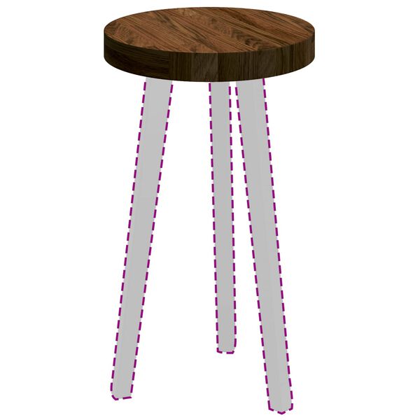 vidaXL Bordplade Lys Brun &Oslash; 30 x 4 cm Massivt Eg Tr&aelig;