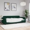 vidaXL daybed 90x200 cm velour m&oslash;rkegr&oslash;n