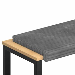 vidaXL B&aelig;nkpude Plush Corduroy Lysegr&aring; Dybde 35 cm