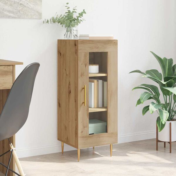 vidaXL Sideboard artisan eg 34 x 34.5 x 90 cm Konstrueret tr&aelig;