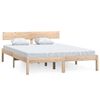 vidaXL sengeramme 140x190 cm massivt fyrretr&aelig;