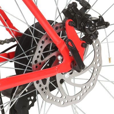 vidaXL mountainbike 21 gear 27,5 tommer hjul 38 cm rød