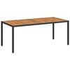 vidaXL Havem&oslash;bel Bord Sort 190 x 90 x 75 cm polyrattan