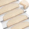 vidaXL trappem&aring;tter 10 stk. 65x21x4 cm cremefarvede halvrund store