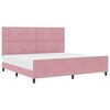 vidaXL Box spring seng med hovedg&aelig;rde Lyser&oslash;d 200 x 200 cm Fl&oslash;jl