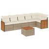 vidaXL sofas&aelig;t til haven 7 dele med hynder polyrattan beige
